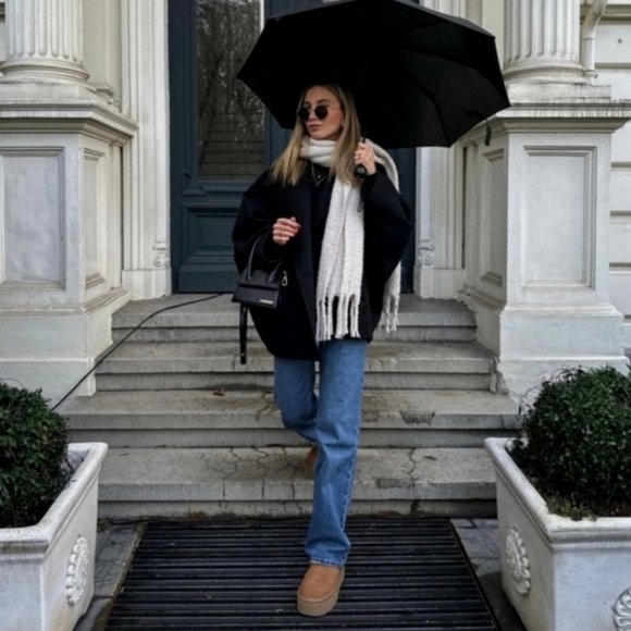 Zara Oversized Coat Black Size XS NWT - Picture 4 of 14